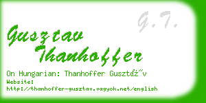 gusztav thanhoffer business card